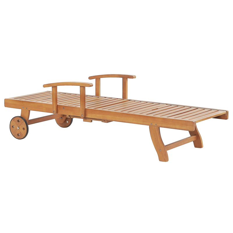 Aurinkotuoli ulos pehmusteella Java Premium akaasiapuu - Ruskea/punainen - Puutarhakalusteet - Puutarhatuoli - Aurinkosänky & aurinkovaunu