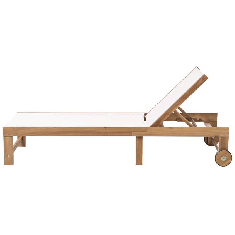 Aurinkotuoli ulos Pedesina akaasiapuu - Ruskea/Beige - Puutarhakalusteet - Puutarhatuoli - Aurinkosänky & aurinkovaunu