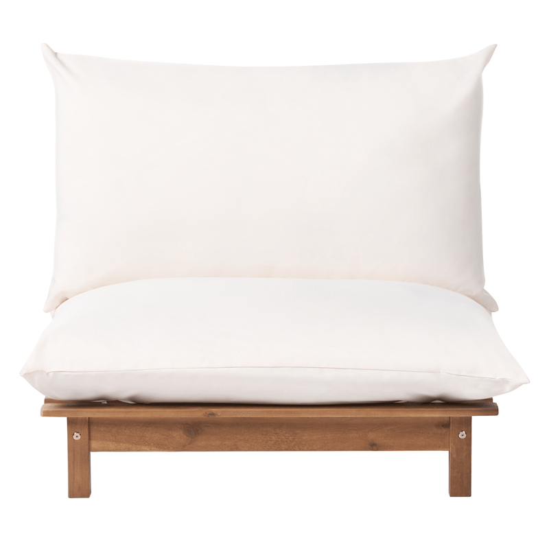 Aurinkotuoli ulos pehmusteella Suno akaasiapuu - Ruskea/Beige - Puutarhakalusteet - Puutarhatuoli - Aurinkotuoli