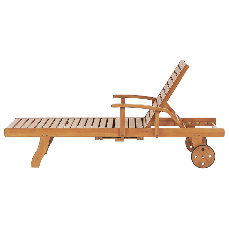 Aurinkotuoli ulos pehmusteella Java Premium akaasiapuu - Ruskea/Vaaleanharmaa - Puutarhakalusteet - Puutarhatuoli - Aurinkosänky & aurinkovaunu