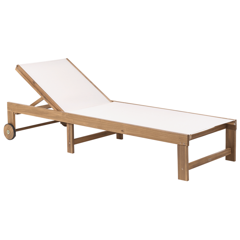 Aurinkotuoli ulos Pedesina akaasiapuu - Ruskea/Beige - Puutarhakalusteet - Puutarhatuoli - Aurinkosänky & aurinkovaunu