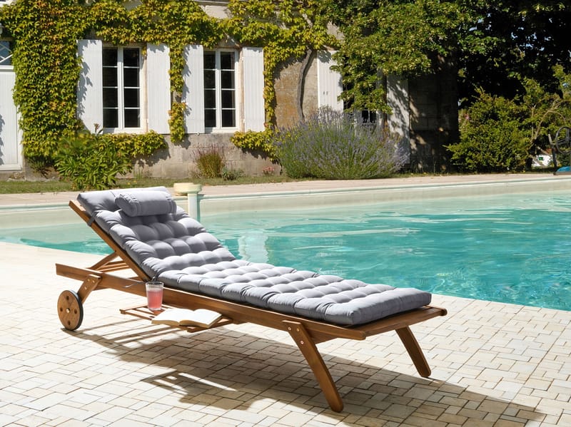 Aurinkotuoli ulos pehmusteella Cesana Premium akaasiapuu - Ruskea/Harmaa - Puutarhakalusteet - Puutarhatuoli - Aurinkosänky & aurinkovaunu