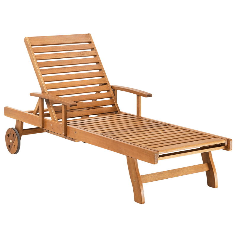 Aurinkotuoli ulos pehmusteella Java Premium akaasiapuu - Ruskea/Vaalea beige - Puutarhakalusteet - Puutarhatuoli - Aurinkosänky & aurinkovaunu