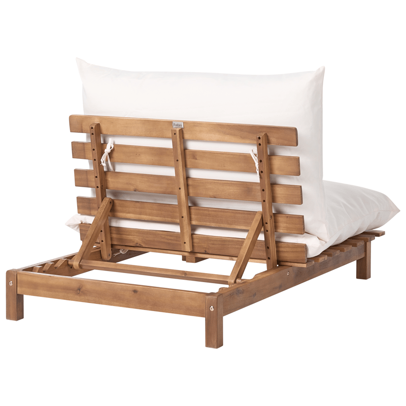 Aurinkotuoli ulos pehmusteella Suno akaasiapuu - Ruskea/Beige - Puutarhakalusteet - Puutarhatuoli - Aurinkotuoli