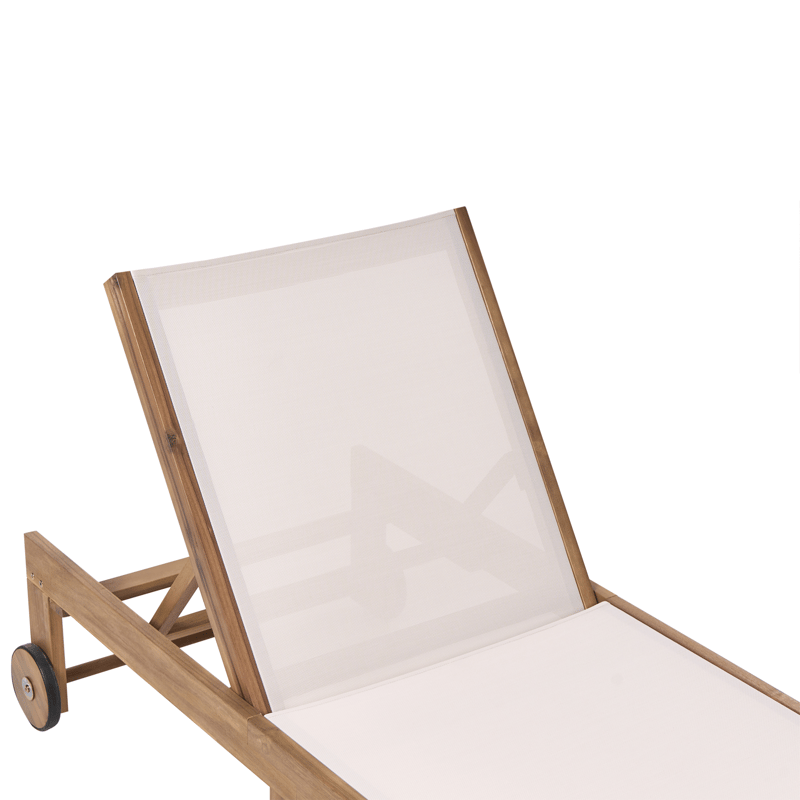 Aurinkotuoli ulos Pedesina akaasiapuu - Ruskea/Beige - Puutarhakalusteet - Puutarhatuoli - Aurinkosänky & aurinkovaunu