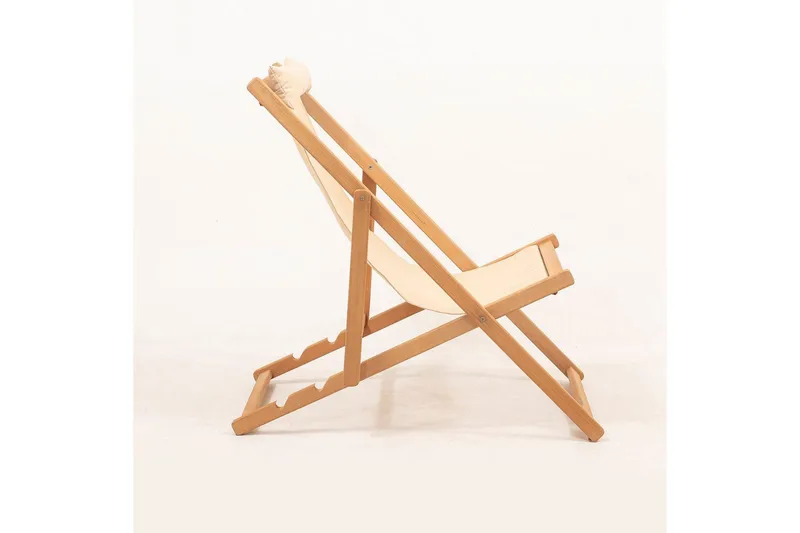 Aurinkotuoli Zarith kermanvärinen - Kermanvalkoinen - Puutarhakalusteet - Puutarhatuoli - Aurinkotuoli