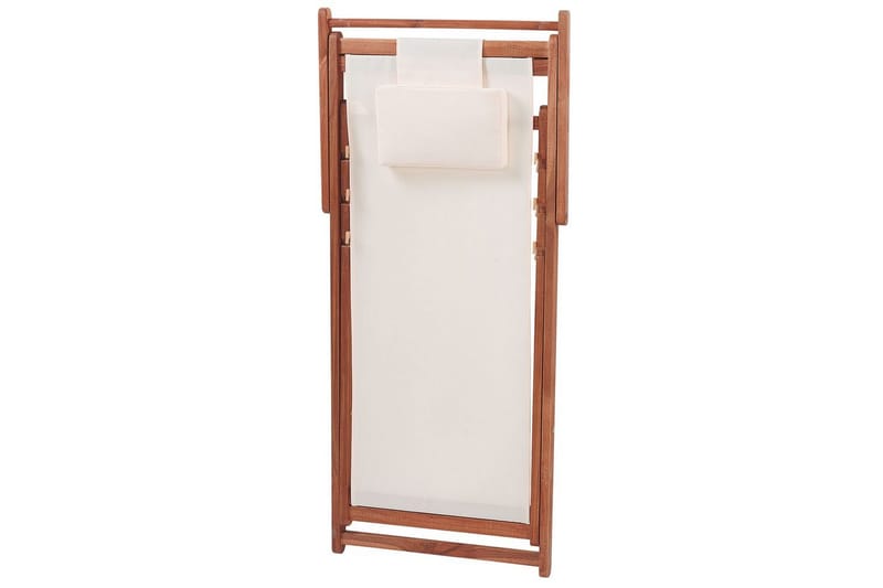 Aurinkotuolisetti 2 Avellino - Valkoinen, tumma puu, monivärinen - Puutarhakalusteet - Puutarhatuoli - Aurinkotuoli