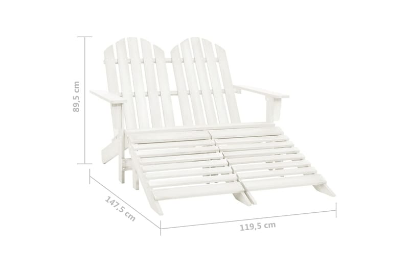 2-istuttava Adirondack-puutarhatuoli/rahi täysi kuusi - Puutarhakalusteet - Puutarhatuoli - Aurinkotuoli