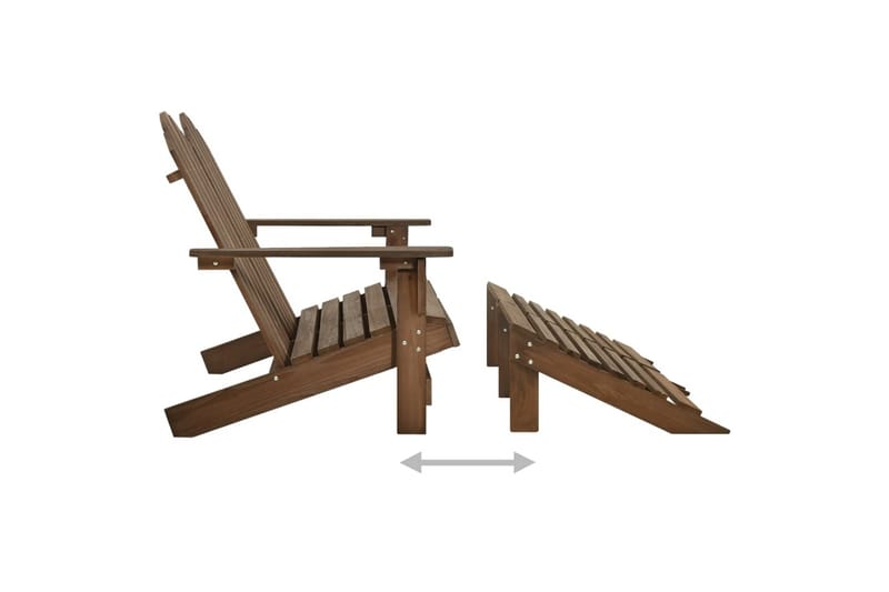 2-istuttava Adirondack-puutarhatuoli/rahi täysi kuusi ruskea - Puutarhakalusteet - Puutarhatuoli - Aurinkotuoli