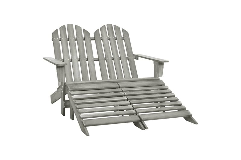 2-istuttava Adirondack-puutarhatuoli/rahi täysi kuusi harmaa - Puutarhakalusteet - Puutarhatuoli - Aurinkotuoli