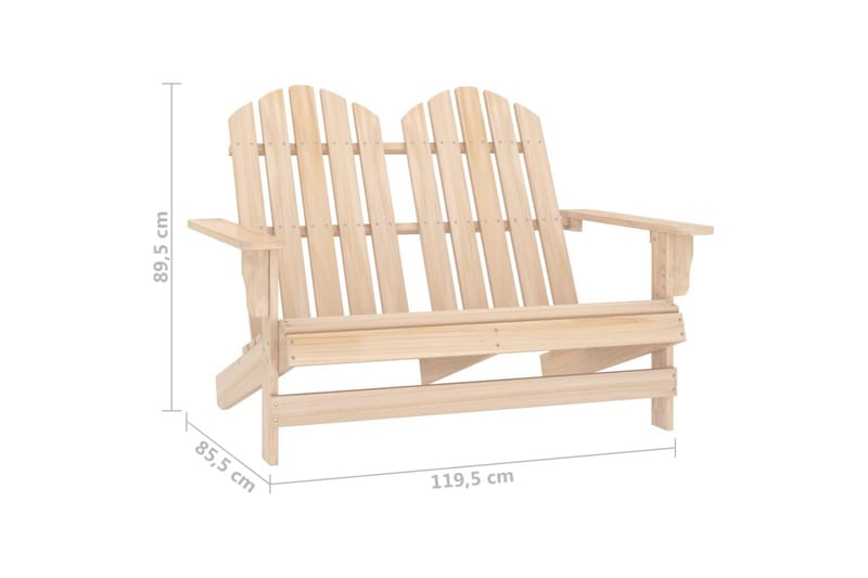 2-istuttava Adirondack-puutarhatuoli täysi kuusi - Puutarhakalusteet - Puutarhatuoli - Aurinkotuoli