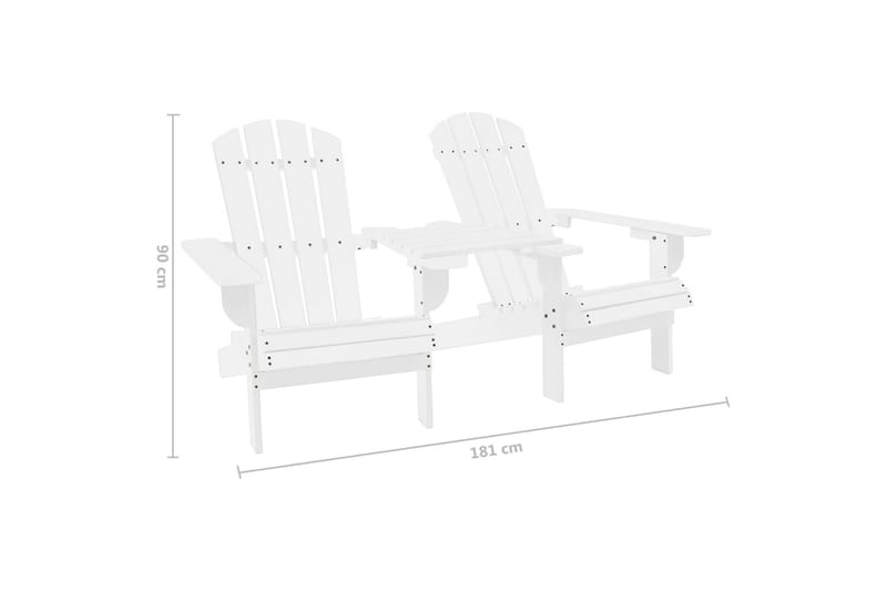 Adirondack-puutarhatuoli täysi kuusi valkoinen - Valkoinen - Puutarhakalusteet - Puutarhatuoli - Aurinkotuoli