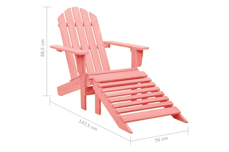 Adirondack-puutarhatuoli rahilla täysi kuusi pinkki - Puutarhakalusteet - Puutarhatuoli - Aurinkotuoli