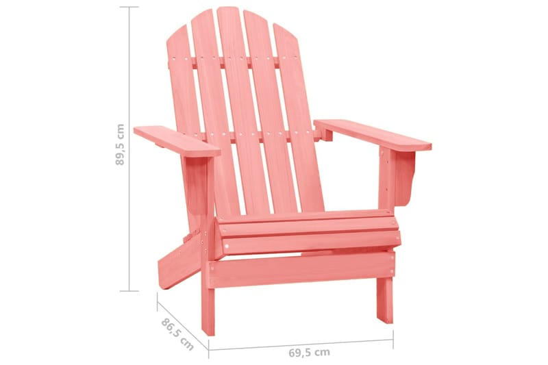Adirondack-puutarhatuoli täysi kuusi pinkki - Pinkki - Puutarhakalusteet - Puutarhatuoli - Aurinkotuoli