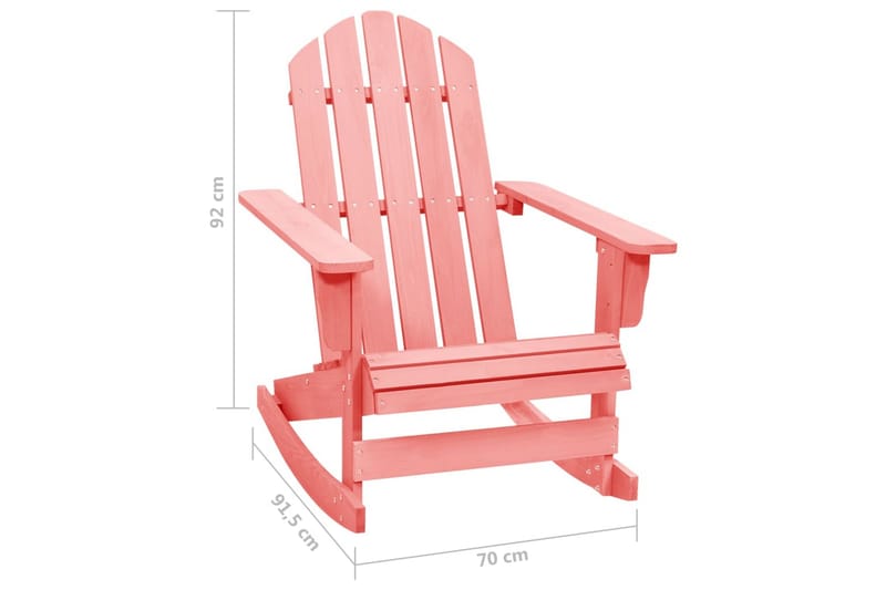 Adirondack-puutarhan keinutuoli täysi kuusi pinkki - Puutarhakalusteet - Puutarhatuoli - Aurinkotuoli