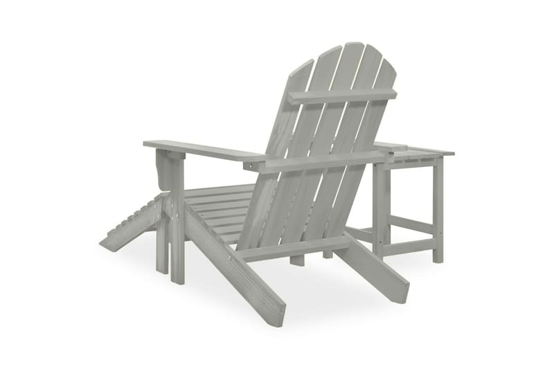 Adirondack-puutarhatuoli rahi ja pöytä täysi kuusi harmaa - Puutarhakalusteet - Puutarhatuoli - Aurinkotuoli