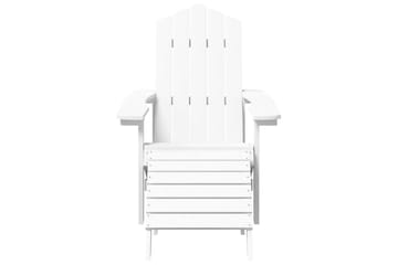 Adirondack puutarhatuoli jalkajakkaralla HDPE valkoinen - Valkoinen - Puutarhakalusteet - Puutarhatuoli - Aurinkotuoli