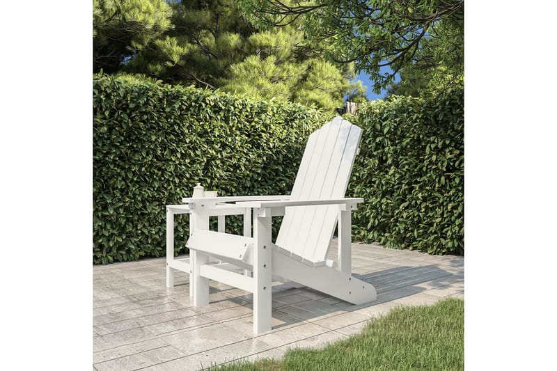 Adirondack puutarhatuoli HDPE valkoinen - Valkoinen - Puutarhakalusteet - Puutarhatuoli - Aurinkotuoli