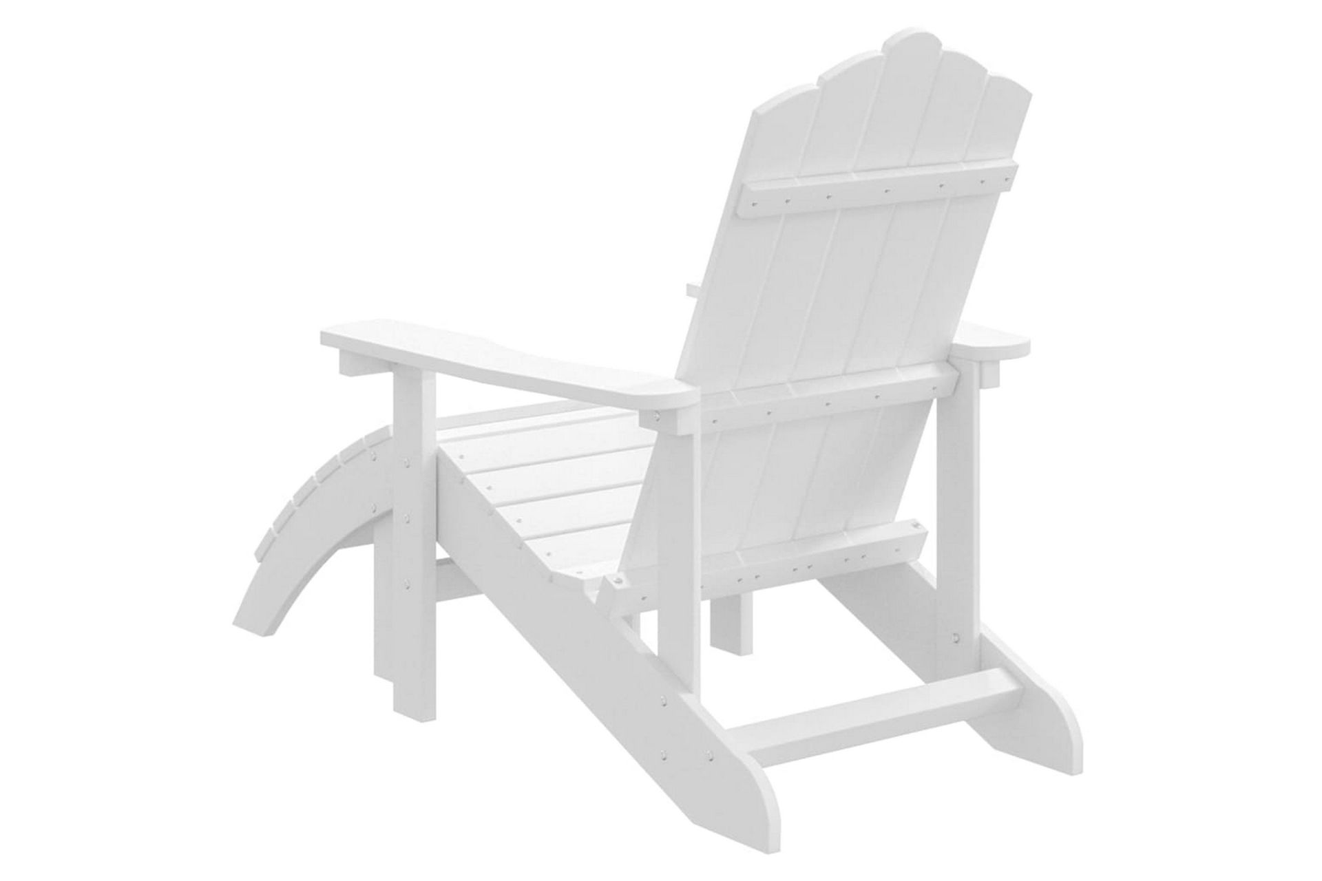 Adirondack puutarhatuoli jalkajakkaralla HDPE valkoinen - Valkoinen - Puutarhakalusteet - Puutarhatuoli - Aurinkotuoli