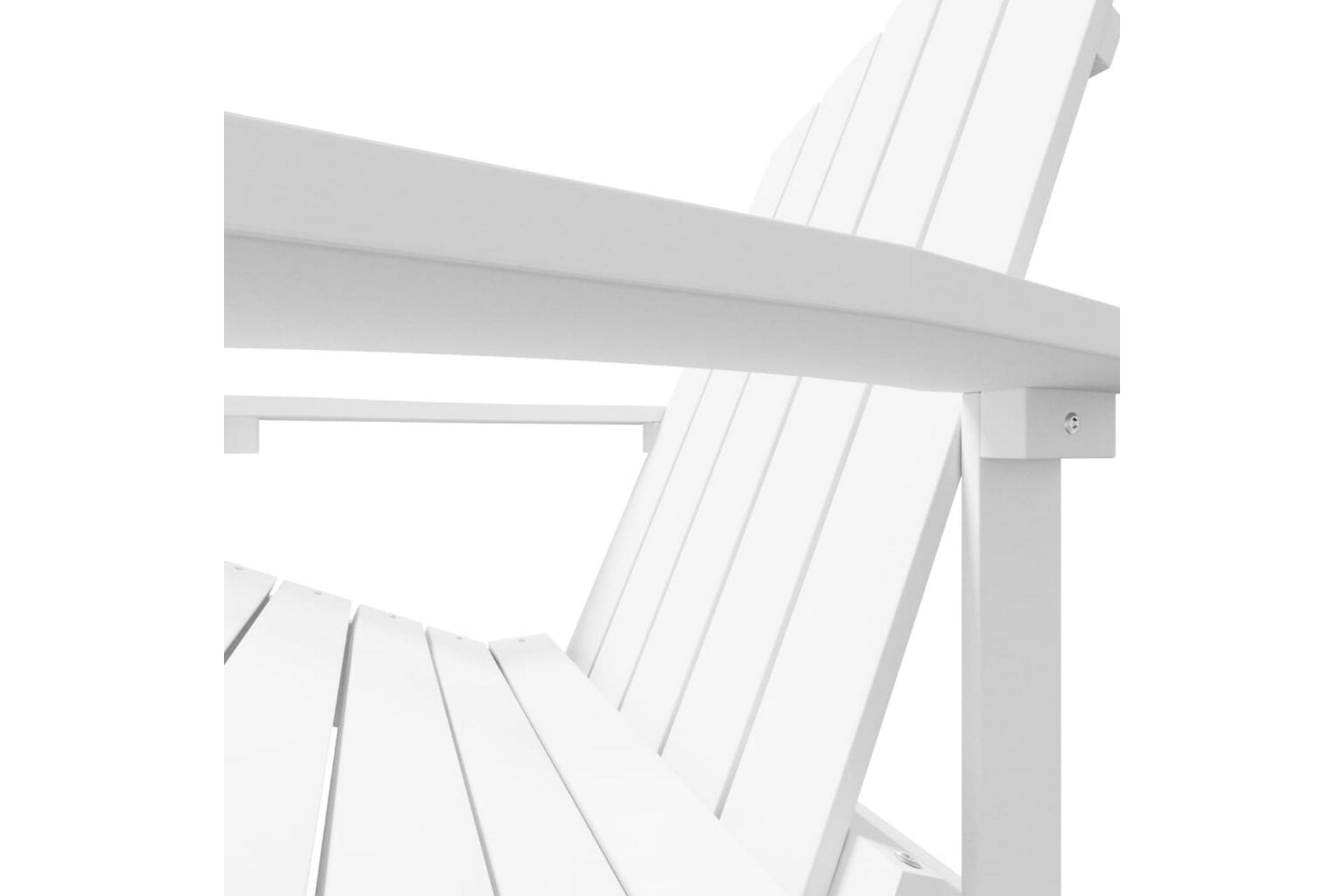 Adirondack puutarhatuoli jalkajakkaralla HDPE valkoinen - Valkoinen - Puutarhakalusteet - Puutarhatuoli - Aurinkotuoli