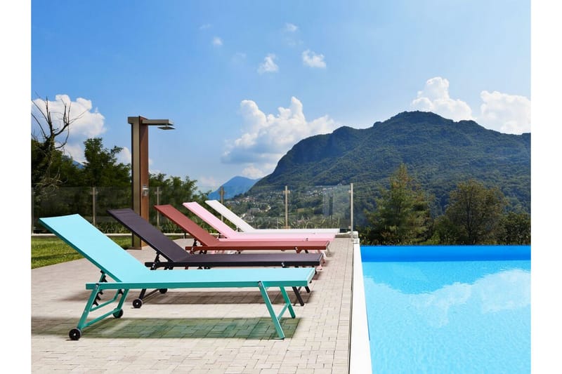 Aurinkosänky Turkoosi PORTOFINO - Vihreä - Puutarhakalusteet - Puutarhatuoli - Aurinkosänky & aurinkovaunu