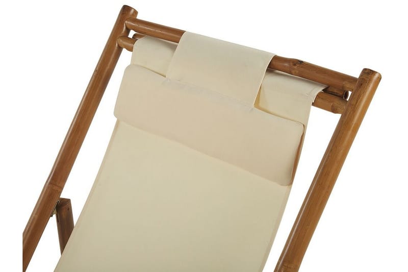 Aurinkotuoli 2 kpl Vaalea puu/beige ATRANI - Puu/Luonnonväri - Puutarhakalusteet - Puutarhatuoli - Aurinkotuoli