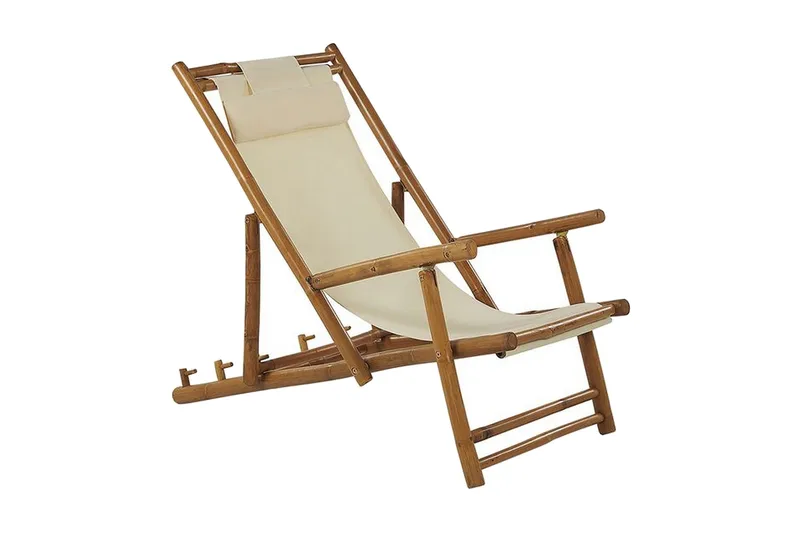 Aurinkotuoli 2 kpl Vaalea puu/beige ATRANI, Puu/Luonnonväri