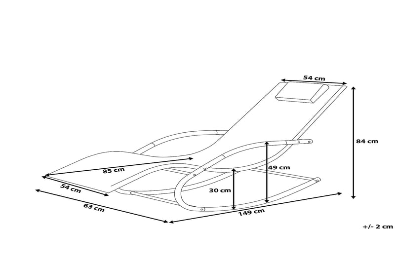 Aurinkotuoli Carano 149 cm - Puutarhakalusteet - Puutarhatuoli - Aurinkotuoli