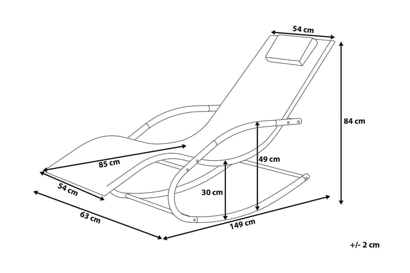 Aurinkotuoli Carano 149 cm - Puutarhakalusteet - Puutarhatuoli - Aurinkotuoli