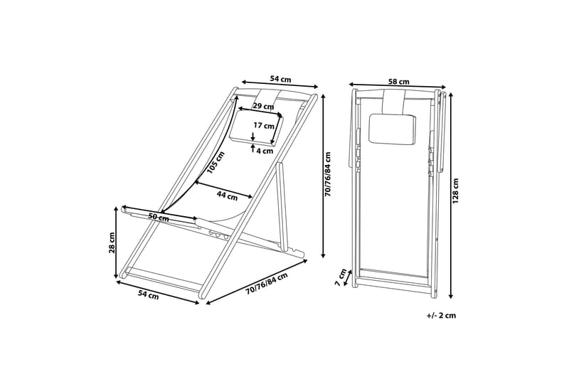 Aurinkotuoli Doune - Ruskea - Puutarhakalusteet - Puutarhatuoli - Aurinkotuoli
