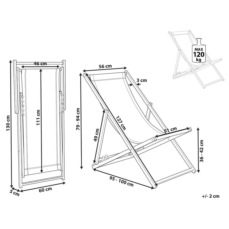 Aurinkotuoli Locri Ii - Puutarhakalusteet - Puutarhatuoli - Aurinkotuoli