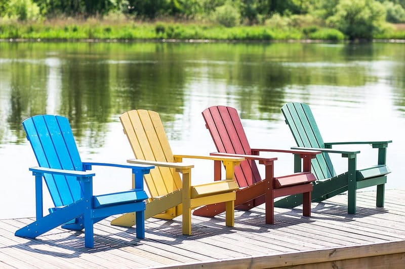 Kansituoli Adirondack 88x75x88 cm - Punainen - Puutarhakalusteet - Puutarhatuoli - Aurinkotuoli