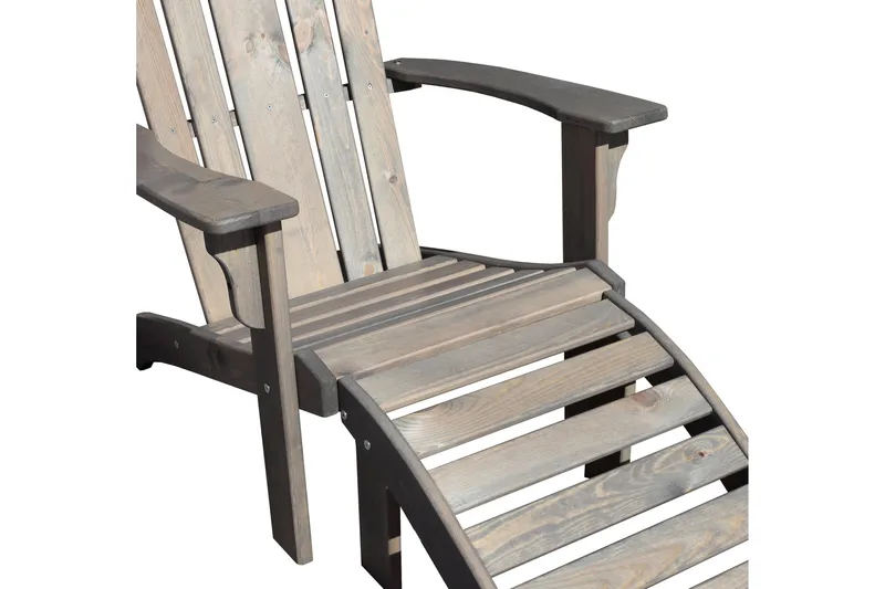 Kansituoli Cranston - Harmaa - Puutarhakalusteet - Puutarhatuoli - Aurinkotuoli