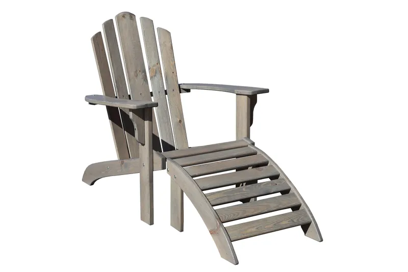 Kansituoli Cranston - Harmaa - Puutarhakalusteet - Puutarhatuoli - Aurinkotuoli