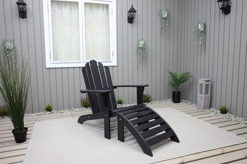 Kansituoli Cranston - Kahvimusta - Puutarhakalusteet - Puutarhatuoli - Aurinkotuoli