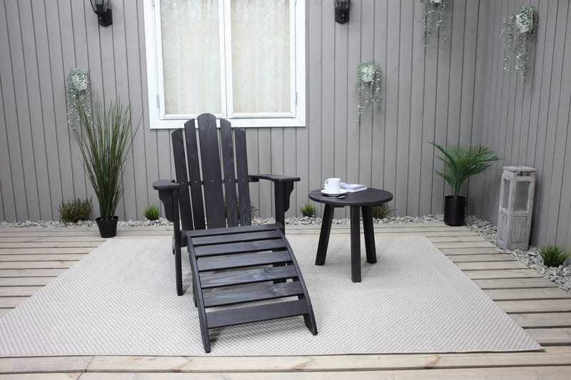 Kansituoli Cranston - Kahvimusta - Puutarhakalusteet - Puutarhatuoli - Aurinkotuoli