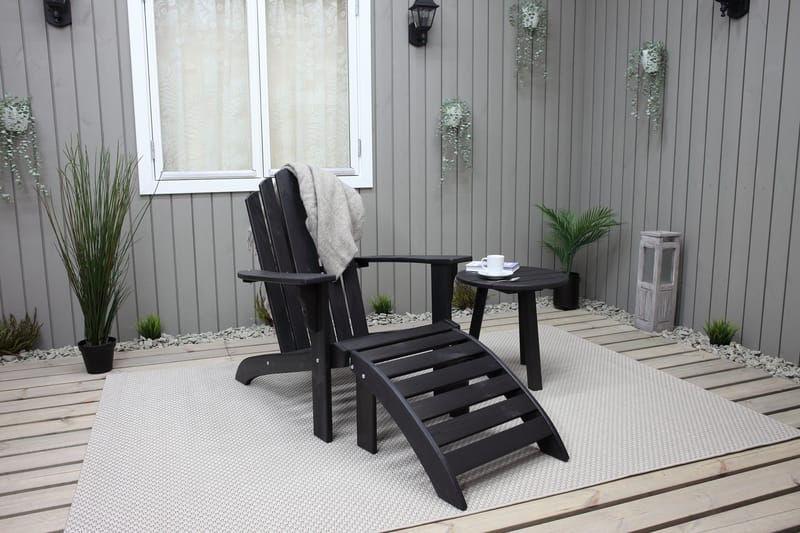 Kansituoli Cranston - Kahvimusta - Puutarhakalusteet - Puutarhatuoli - Aurinkotuoli