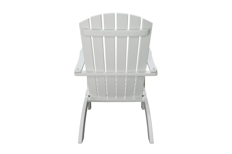 Kansituoli jalkarahilla Rolston Valkoinen - Valkoinen - Puutarhakalusteet - Puutarhatuoli - Aurinkotuoli