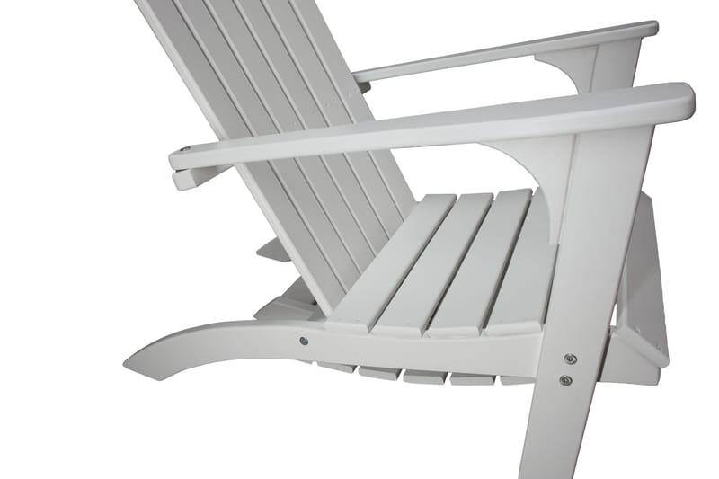 Kansituoli jalkarahilla Rolston Valkoinen - Valkoinen - Puutarhakalusteet - Puutarhatuoli - Aurinkotuoli