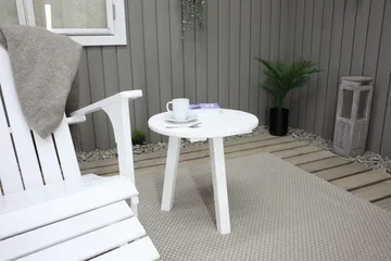 Kansituoli jalkarahilla Rolston Valkoinen - Valkoinen - Puutarhakalusteet - Puutarhatuoli - Aurinkotuoli