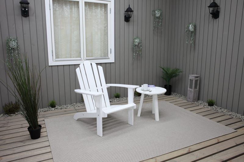 Kansituoli Woonsocket - Valkoinen - Puutarhakalusteet - Puutarhatuoli - Aurinkotuoli - Kansituoli