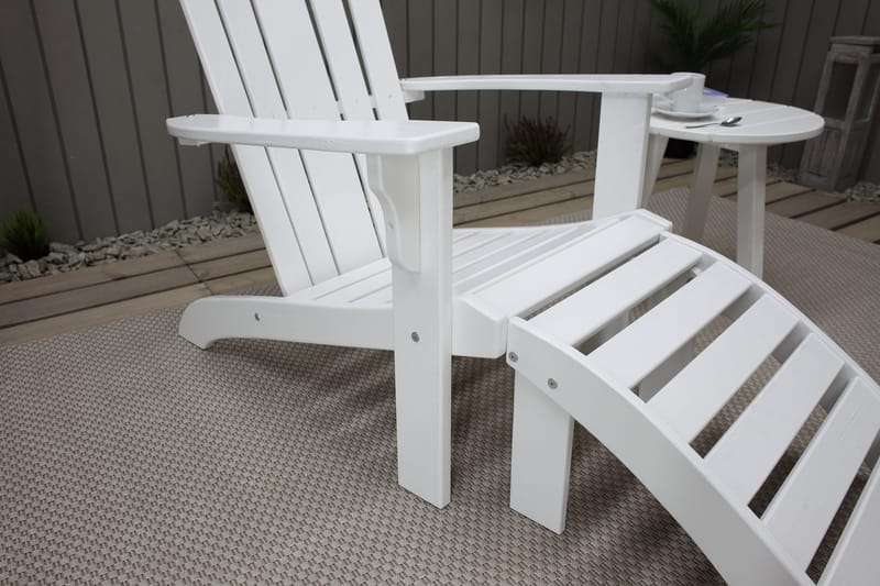 Kansituoli Woonsocket - Valkoinen - Puutarhakalusteet - Puutarhatuoli - Aurinkotuoli - Kansituoli