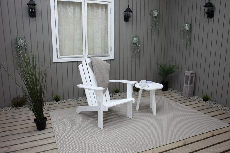 Kansituoli Woonsocket - Valkoinen - Puutarhakalusteet - Puutarhatuoli - Aurinkotuoli - Kansituoli