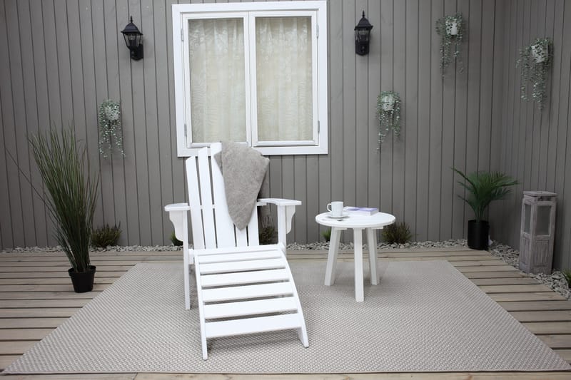 Kansituoli Woonsocket - Valkoinen - Puutarhakalusteet - Puutarhatuoli - Aurinkotuoli - Kansituoli