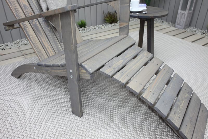 Kansituoli Rolston - Harmaa - Puutarhakalusteet - Puutarhatuoli - Aurinkotuoli