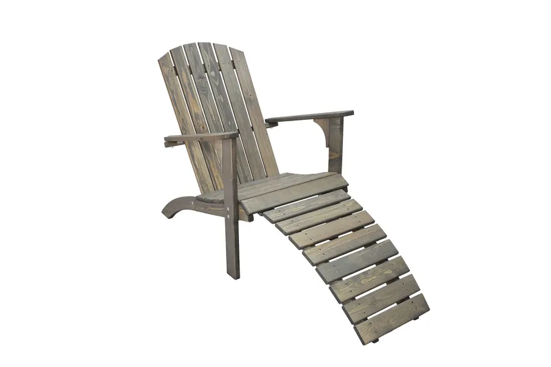 Kansituoli Rolston - Harmaa - Puutarhakalusteet - Puutarhatuoli - Aurinkotuoli