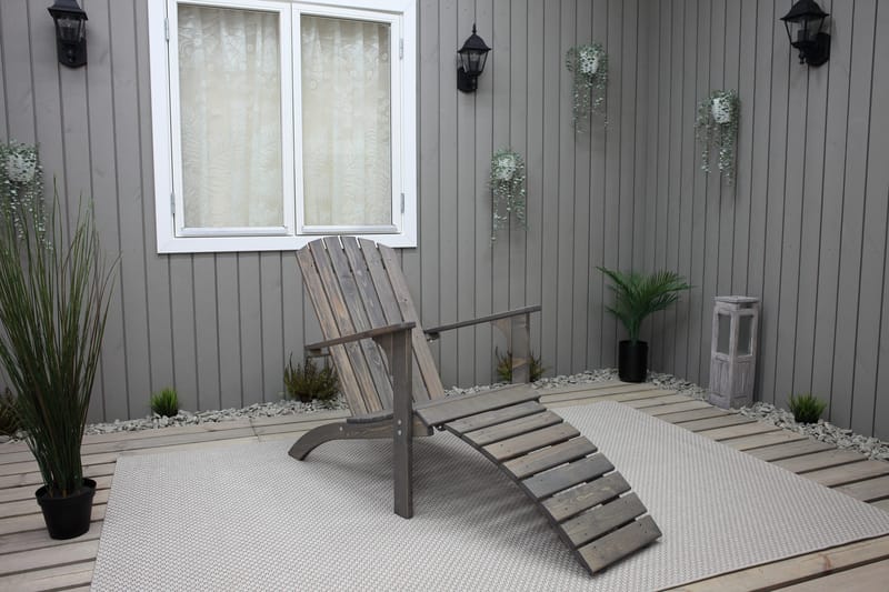 Kansituoli Rolston - Harmaa - Puutarhakalusteet - Puutarhatuoli - Aurinkotuoli