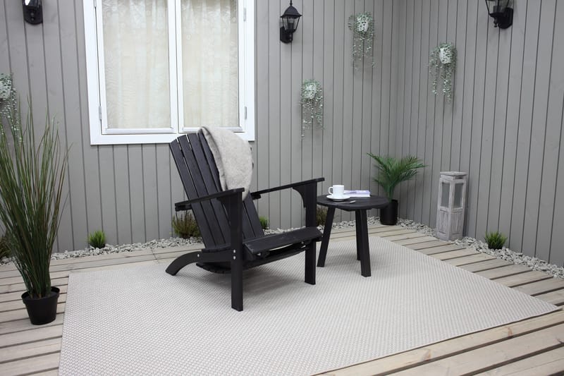 Kansituoli Rolston - Kahvimusta - Puutarhakalusteet - Puutarhatuoli - Aurinkotuoli