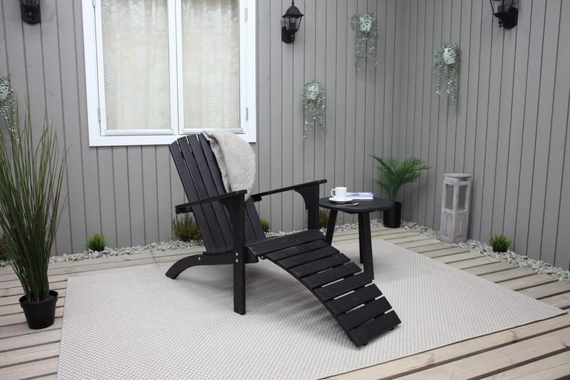 Kansituoli Rolston - Kahvimusta - Puutarhakalusteet - Puutarhatuoli - Aurinkotuoli