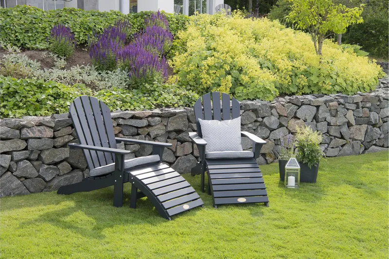 Kansituoli Tennessee jalkatuella 2-pak Harmaa - Hillerstorp - Puutarhakalusteet - Puutarhatuoli - Aurinkotuoli - Kansituoli